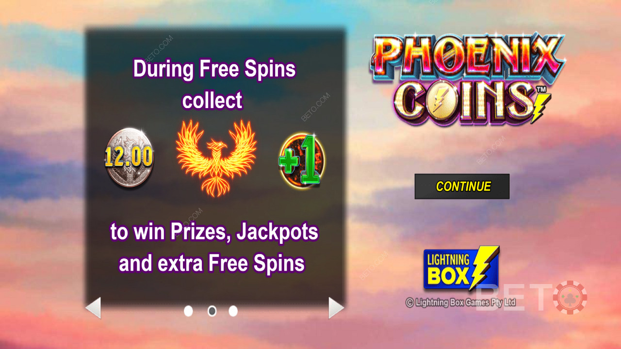 Úvodná obrazovka Phoenix Coins