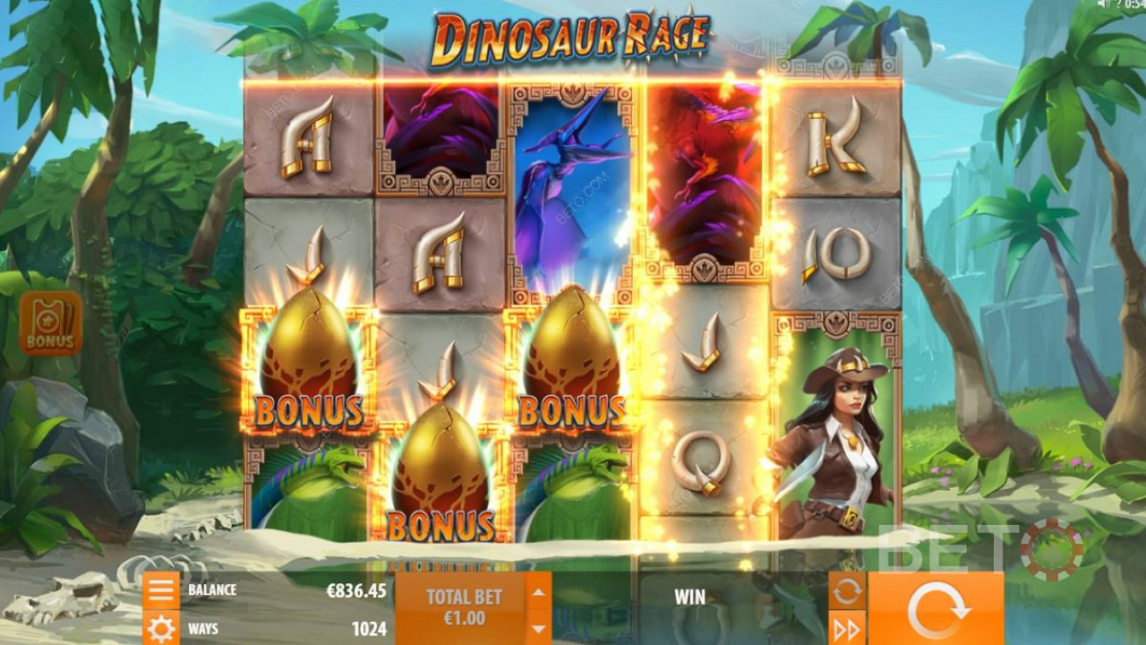 Špeciálne bonusy hry Dinosaur Rage