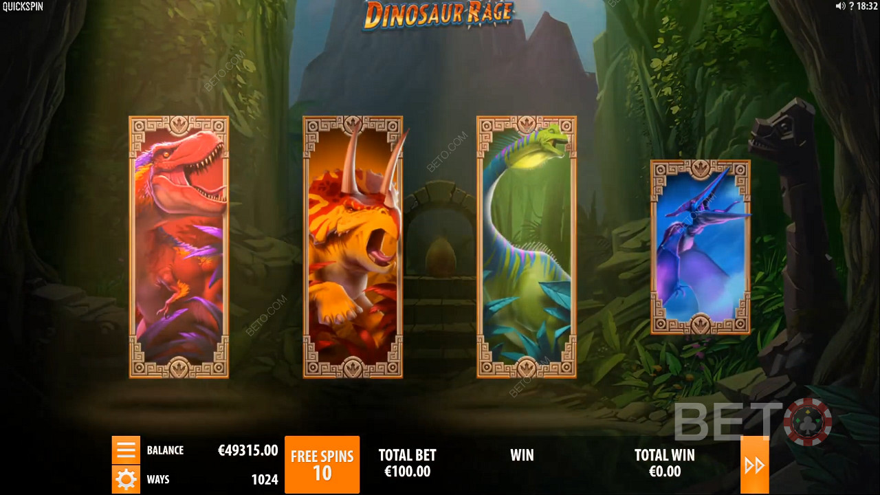 Vylepšiteľné symboly v hre Dinosaur Rage