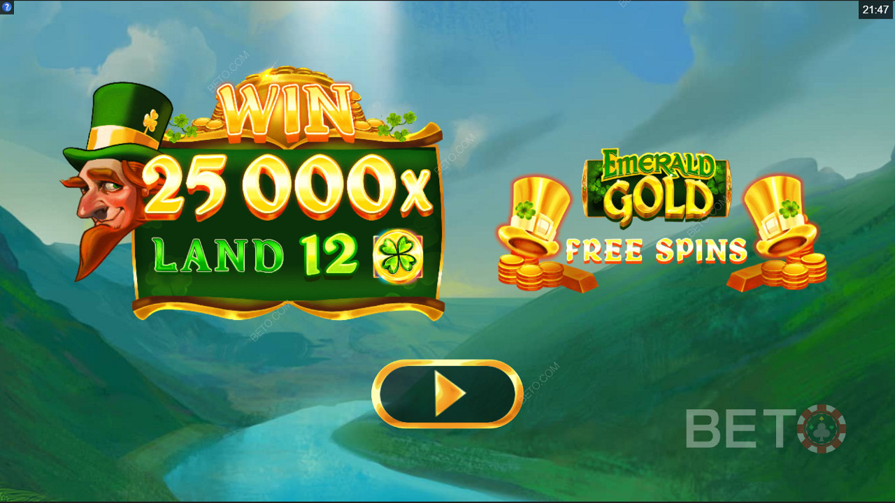 Vyhrajte 25 000x svoju stávku v automate Emerald Gold