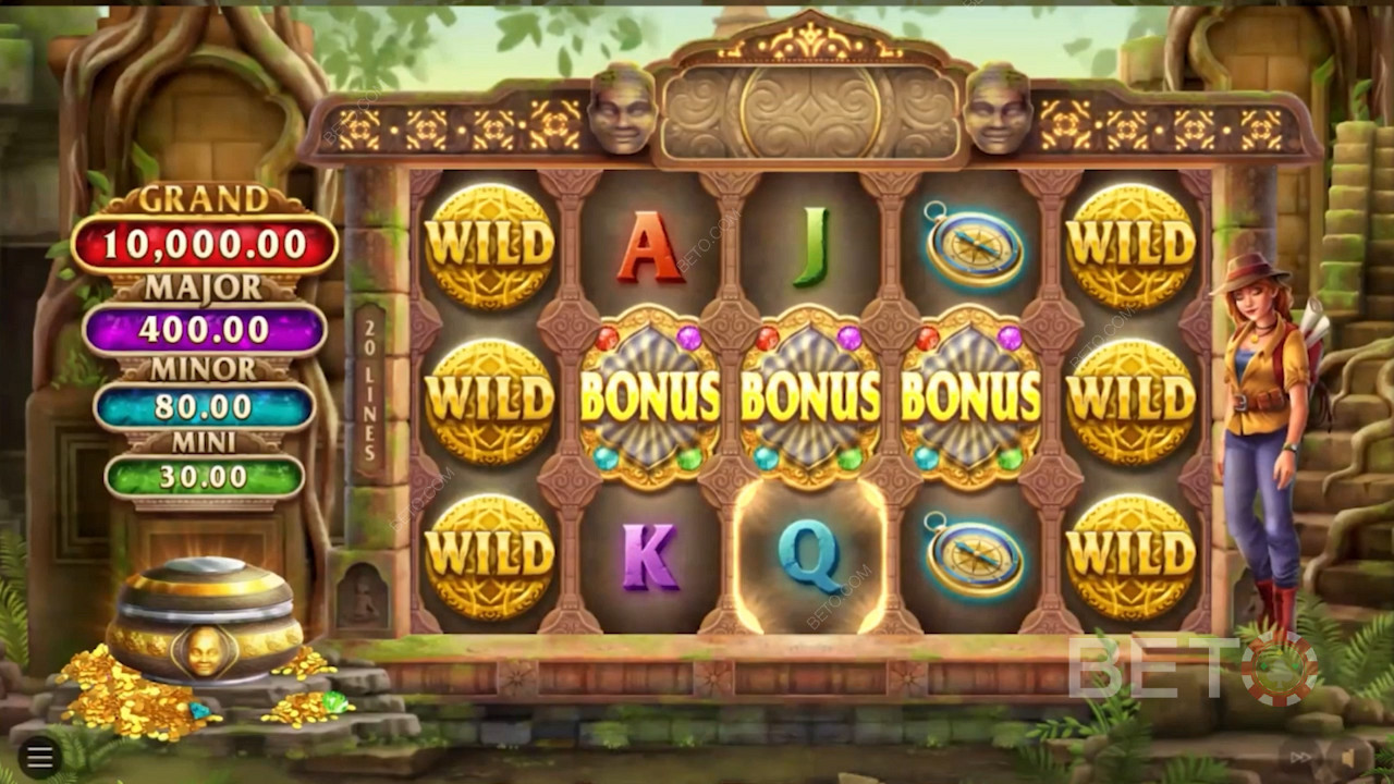 Ak padnú 3 symboly Bonus, spustí sa bonusová hra s pevnými jackpotmi.