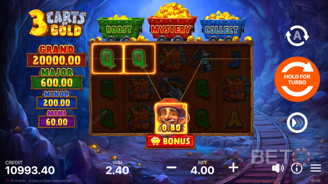Verdikt pre 3 Carts of Gold: Hold and Win Slot Online