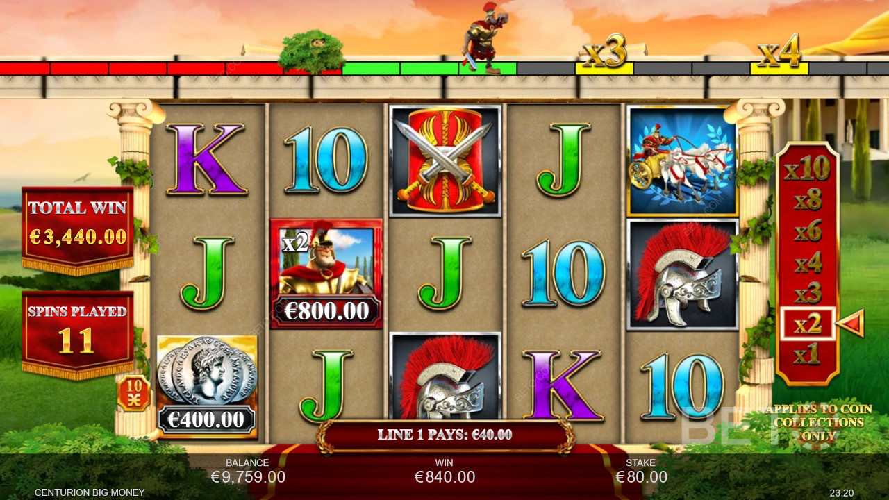 Vyhrajte 2 500-násobok svojej stávky v automate Centurion Big Money!