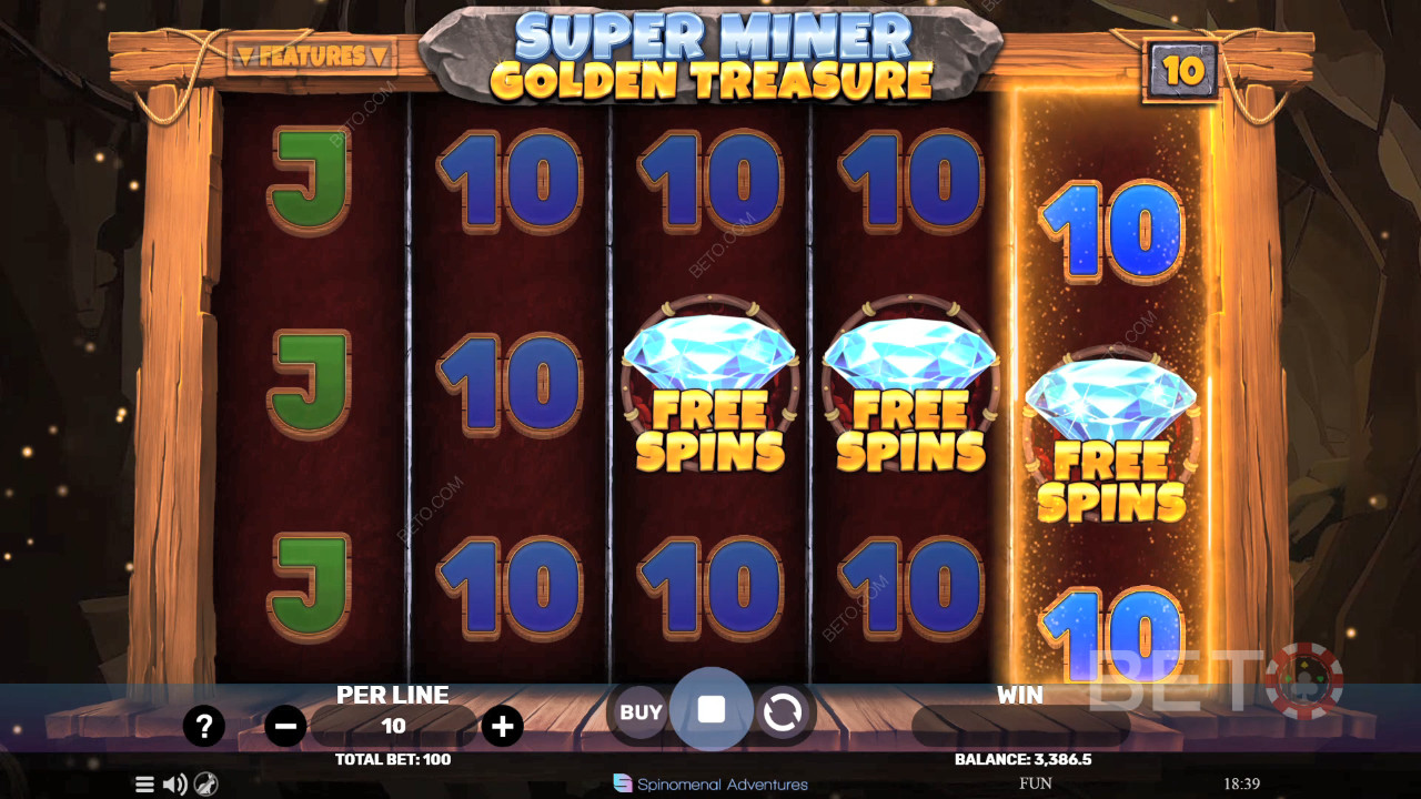 Super Miner - Zlatý poklad Recenzia od BETO Slots