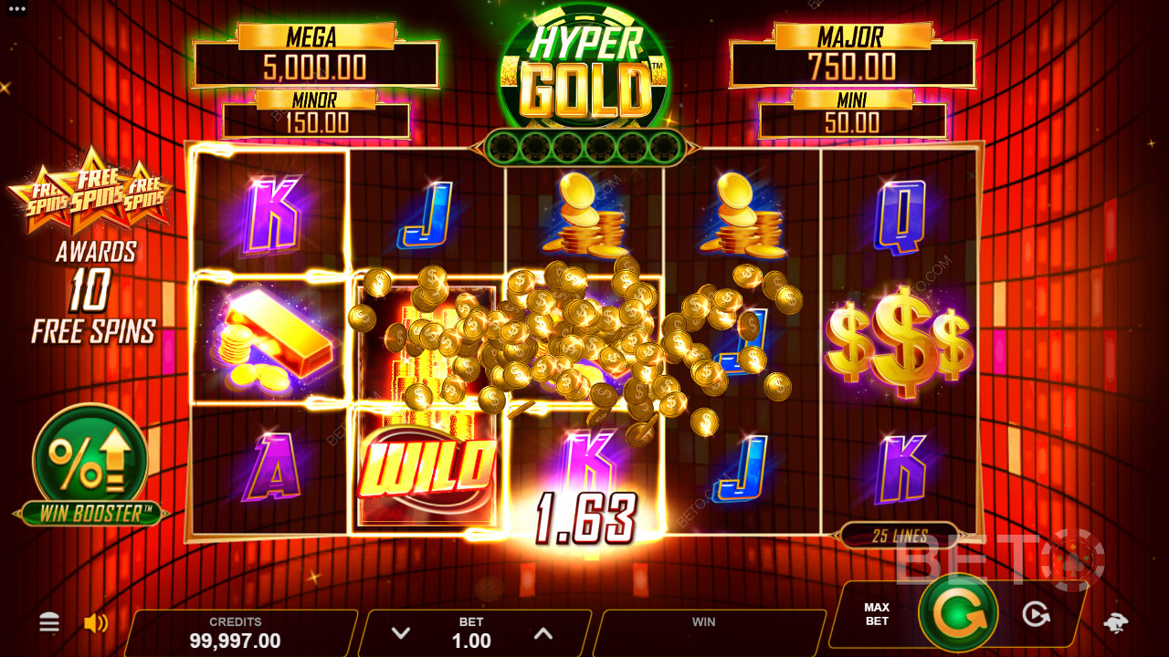 V hre Hyper Gold môžete vyhrať až 12 500-násobok svojej stávky