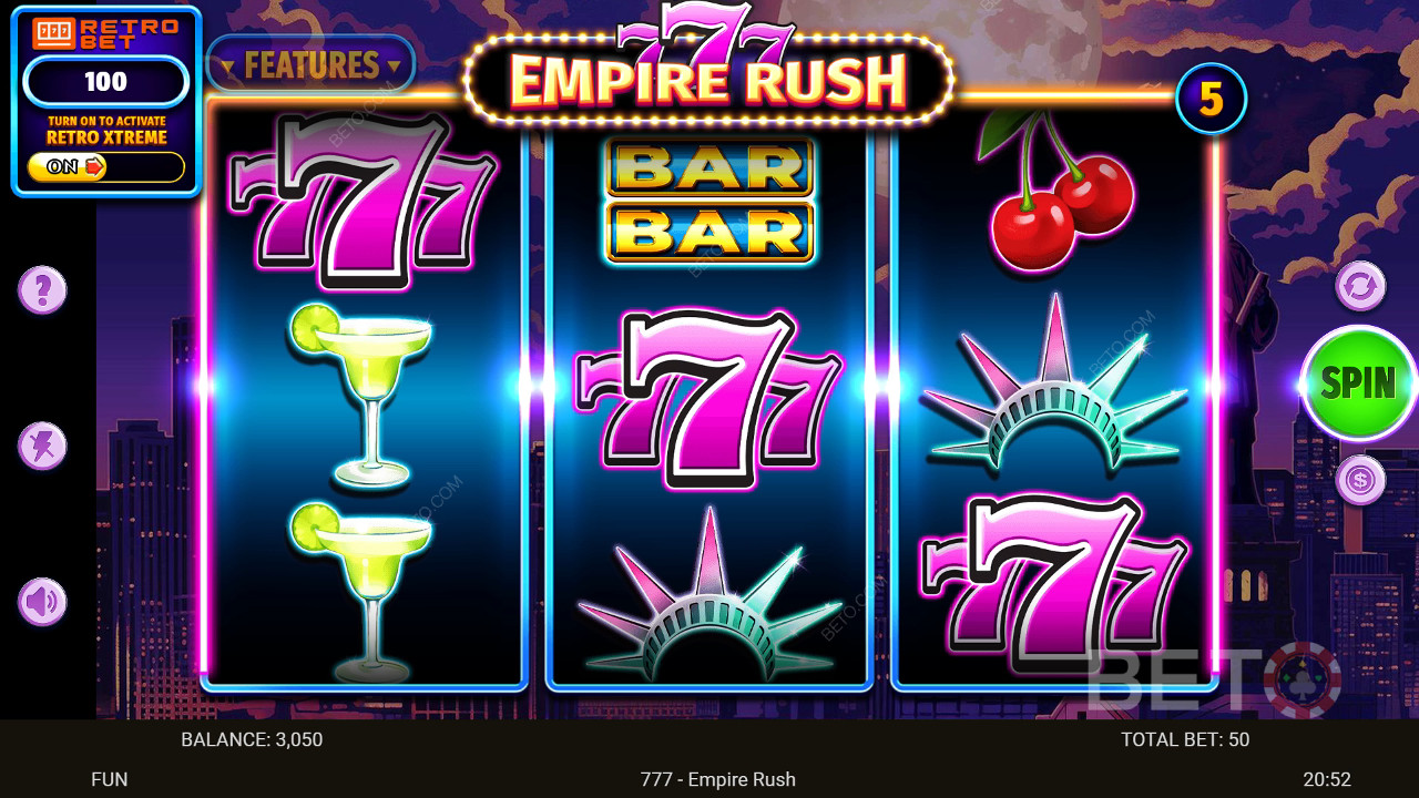 777 Empire Rush Recenzia od BETO Slots