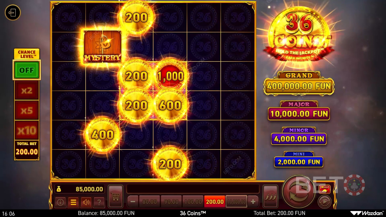 36 mincí Recenzia od BETO Slots