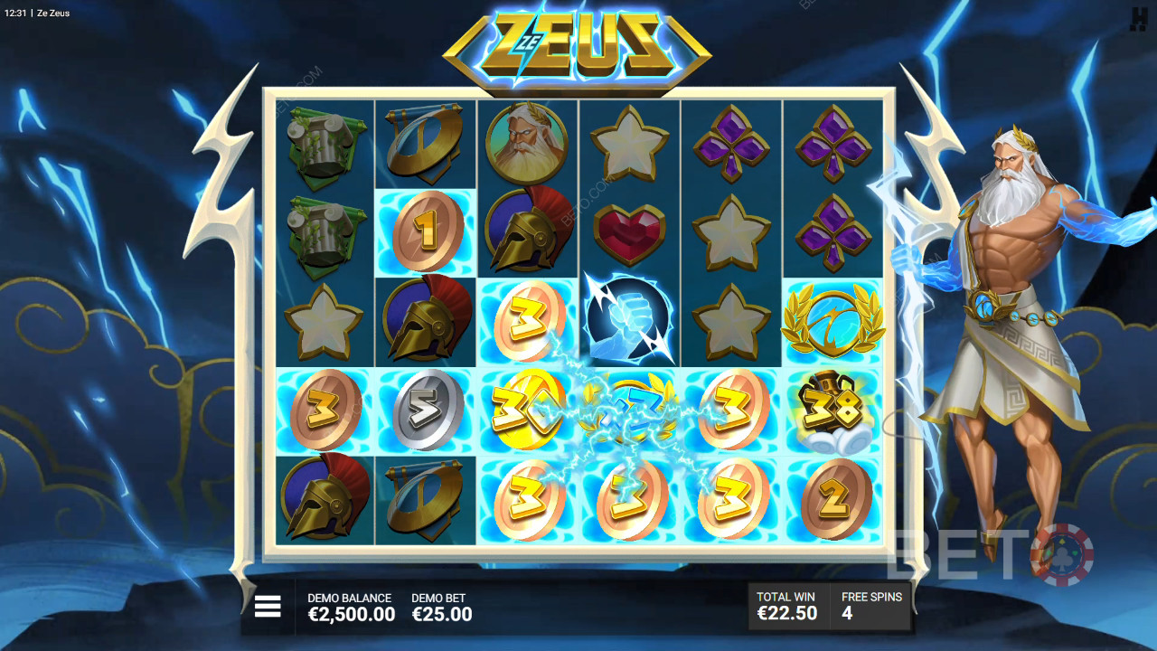 Vysvetlenie bonusových funkcií v hre Ze Zeus by Hacksaw Gaming