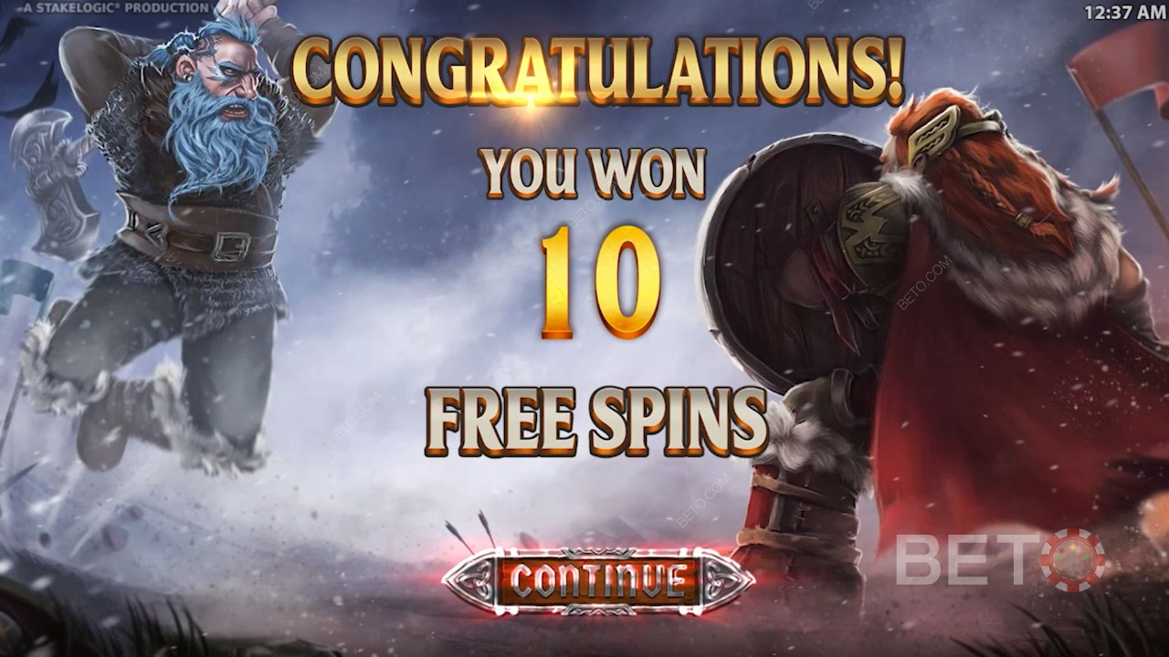 Po spustení funkcie Free Spins získajú hráči 10 bonusových točení zdarma.