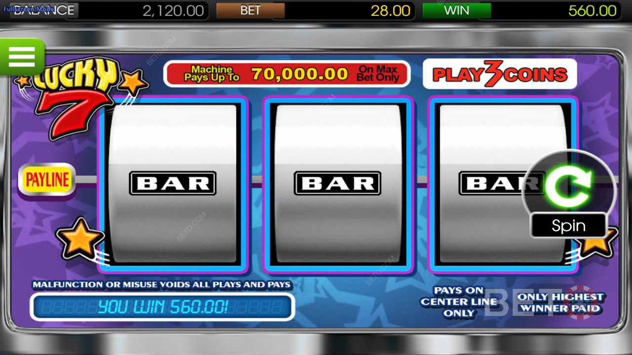 Lucky 7 Betsoft Recenzia od BETO Slots