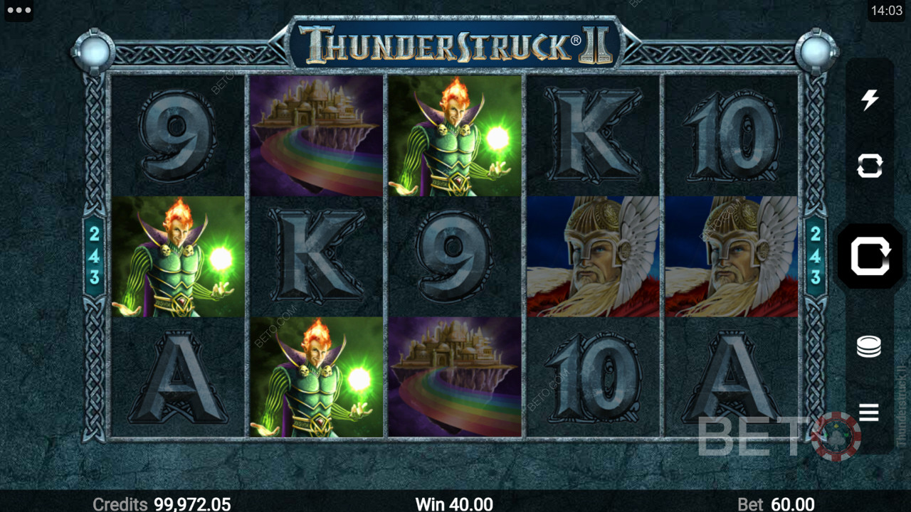Výherné symboly v hre Thunderstruck II