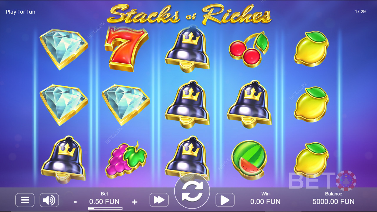 Lesklé symboly v hre Stacks of Riches