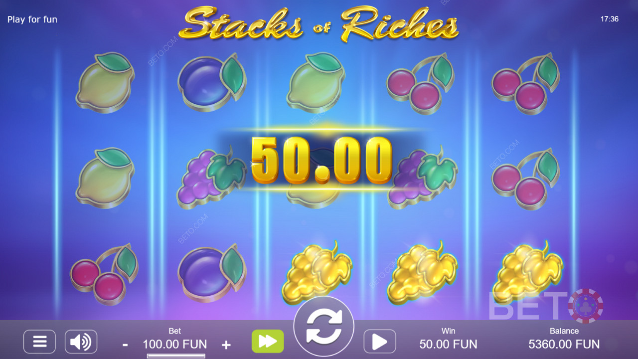 Zlaté výplaty v hre Stacks of Riches