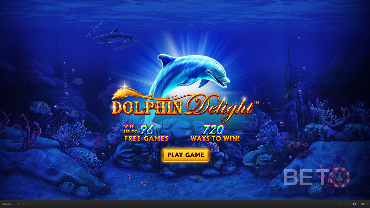 Pri spustení služby Dolphin Delight vás privíta roztomilý delfín