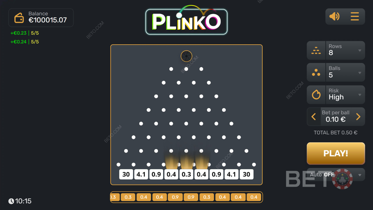 Ako hrať hru Plinko spoločnosti Gaming Corps