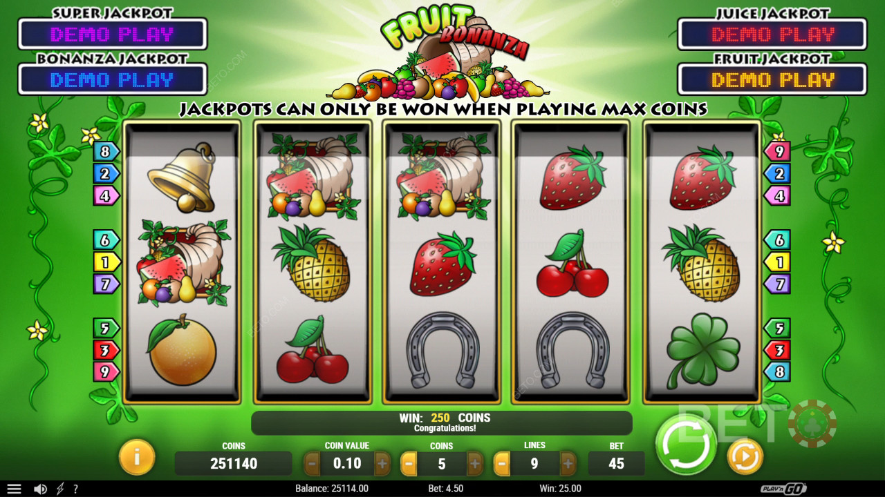 Ovocná bonanza Recenzia od BETO Slots