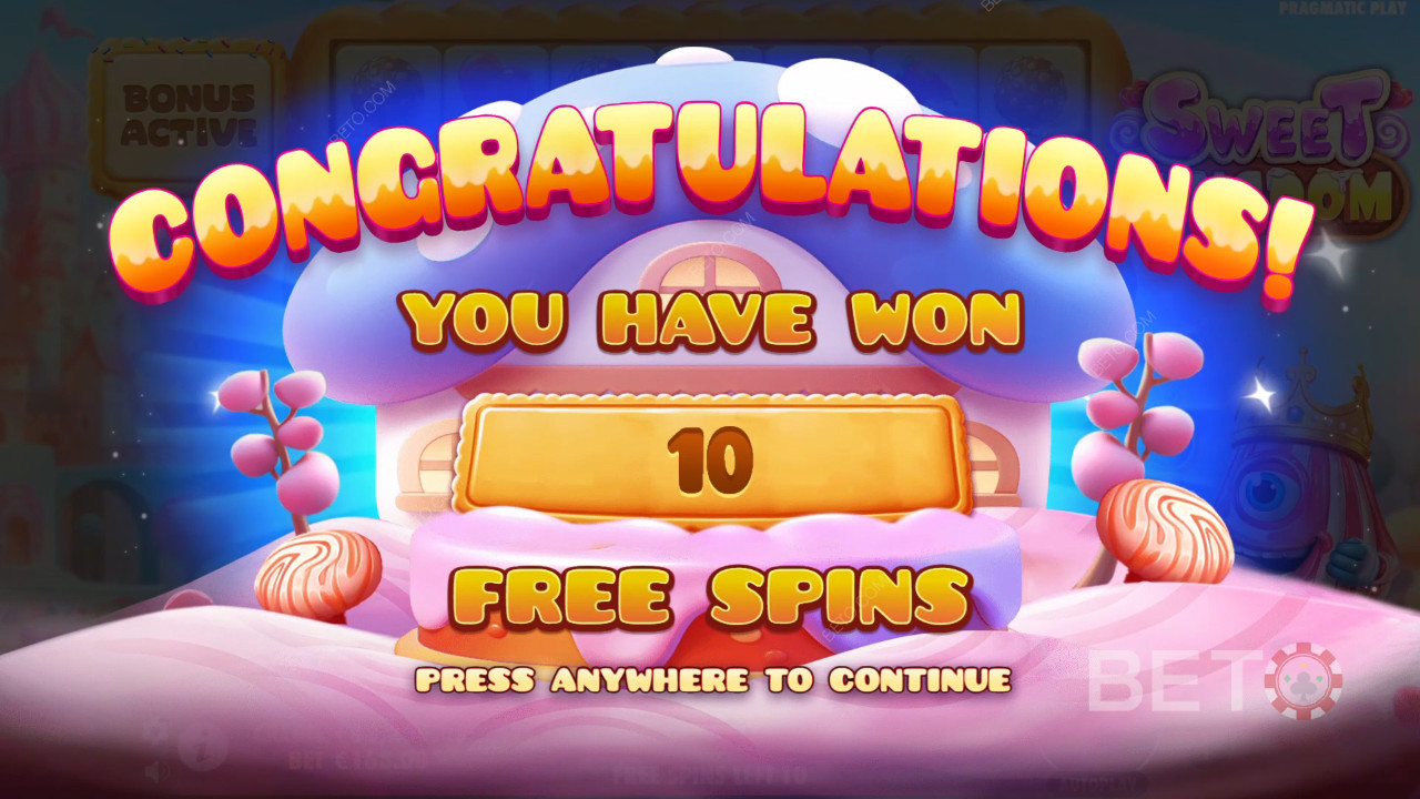 Vyhrajte 10 000x svoju stávku v online automate Sweet Kingdom!