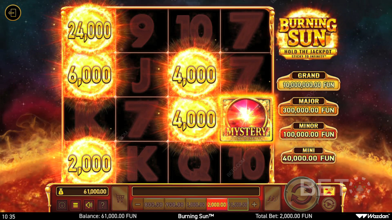 Burning Sun Recenzia od BETO Slots