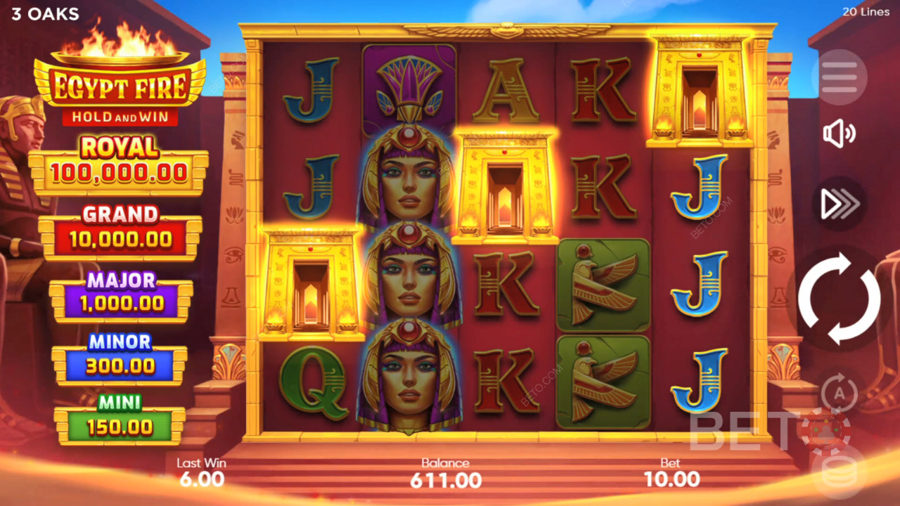 Ako hrať Egypt Fire od 3 Oaks Gaming
