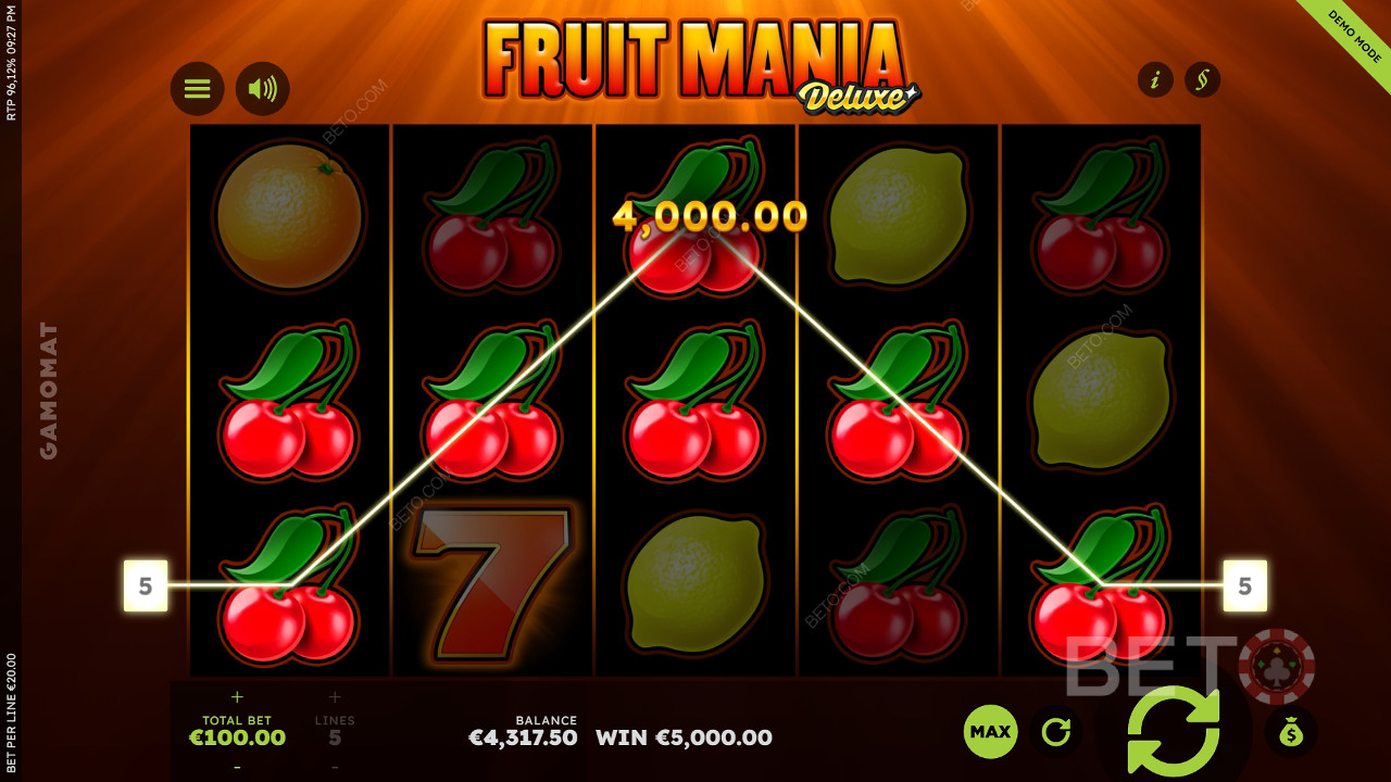 Fruit Mania Deluxe Recenzia od BETO Slots