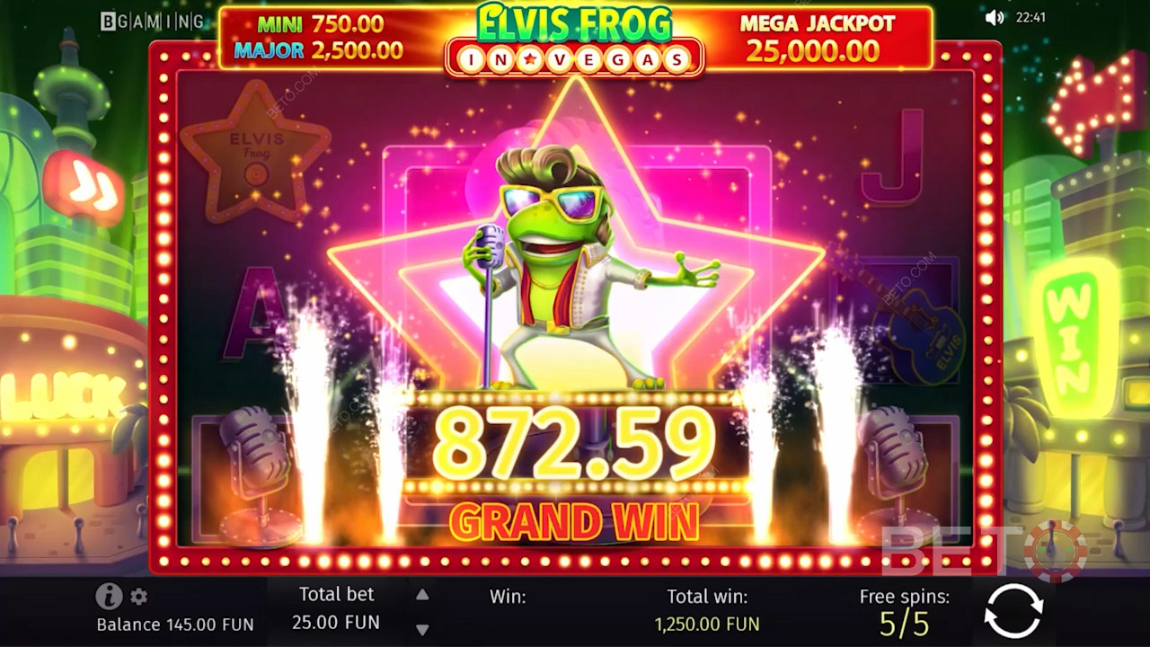 Vyhrajte v Elvis Frog v Las Vegas vysoké sumy