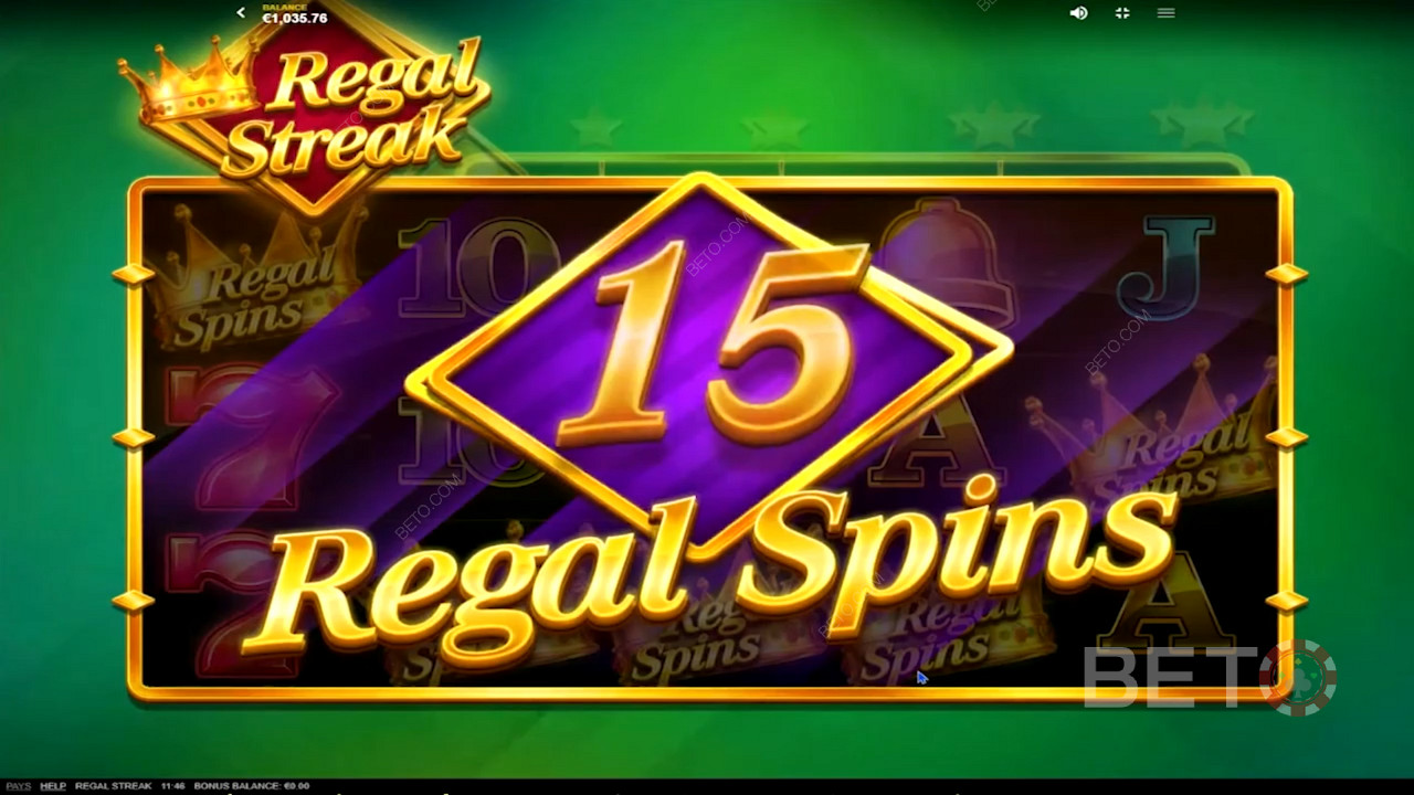 Špeciálne kráľovské otočky Regal Streak