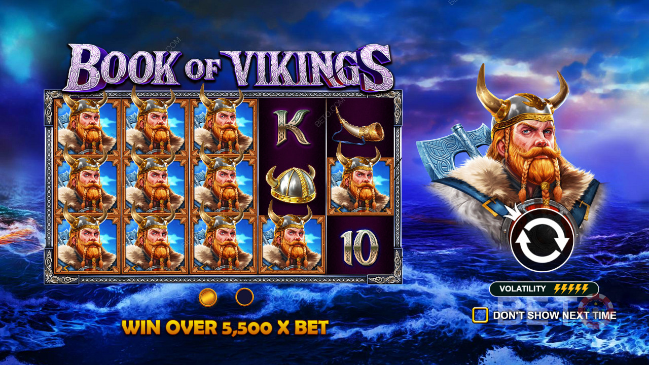 Vyhrajte odmeny v hodnote až 5 500-násobku vkladov vo vysoko volatilnom slote Book of Vikings