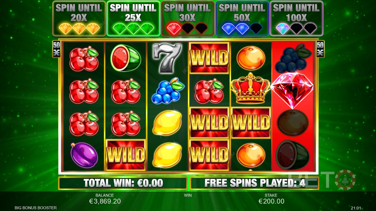 Vyhrajte 833-násobok svojej stávky v automate Big Bonus Booster!