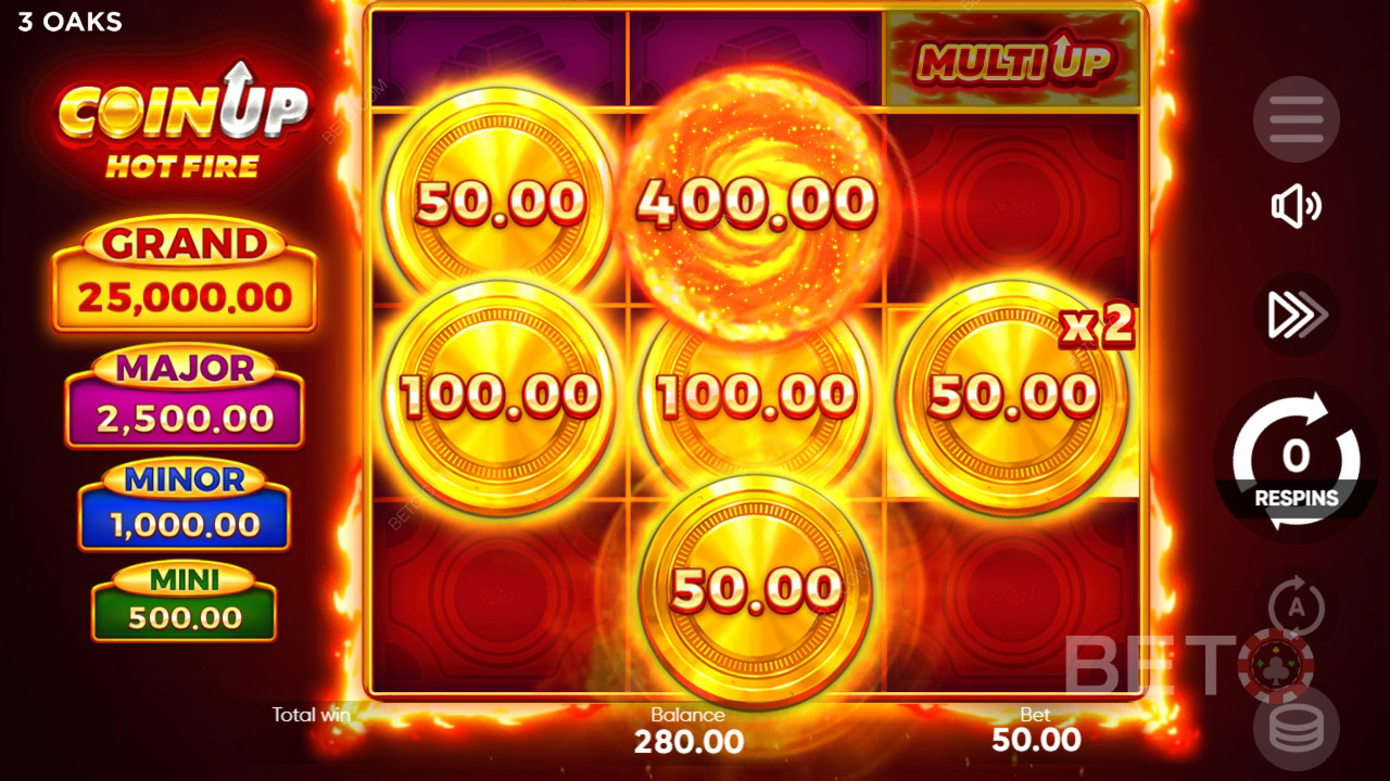Ako hrať hru Coin Up od spoločnosti 3 Oaks Gaming: Vydajte sa na cestu k výhram: Horúci oheň