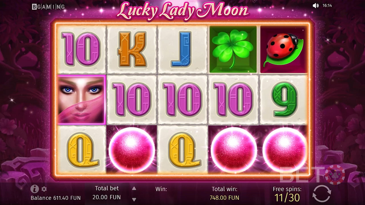 Výherný automat Lucky Lady Moon je jednoduchý a zrozumiteľný pre väčšinu začiatočníkov
