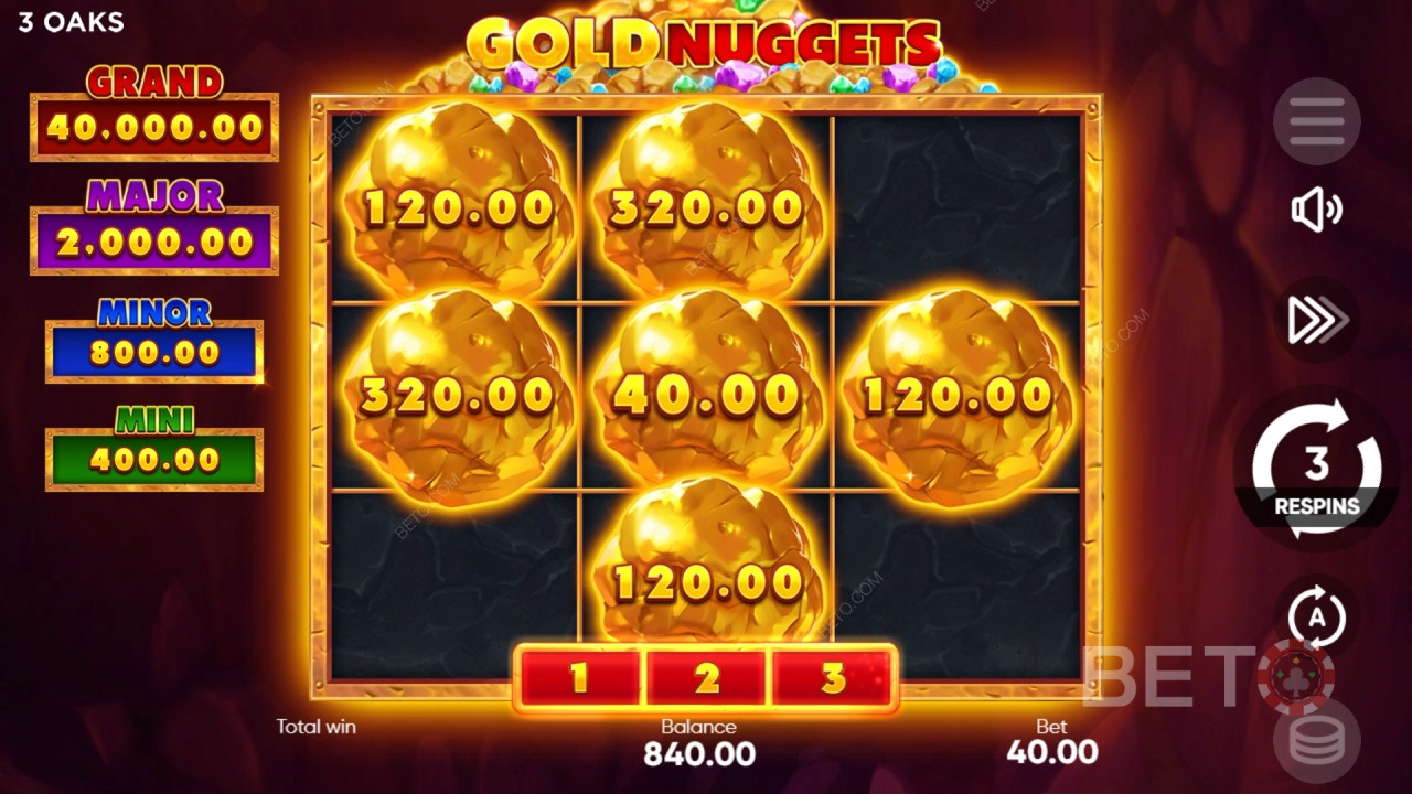 Gold Nuggets (3 Oaks) Hrať Zadarmo