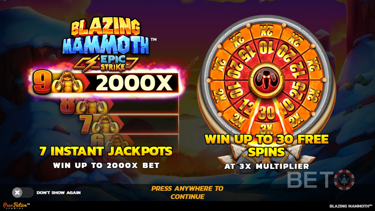 Vyhrajte až 2 000-násobok svojej stávky v automate Blazing Mammoth