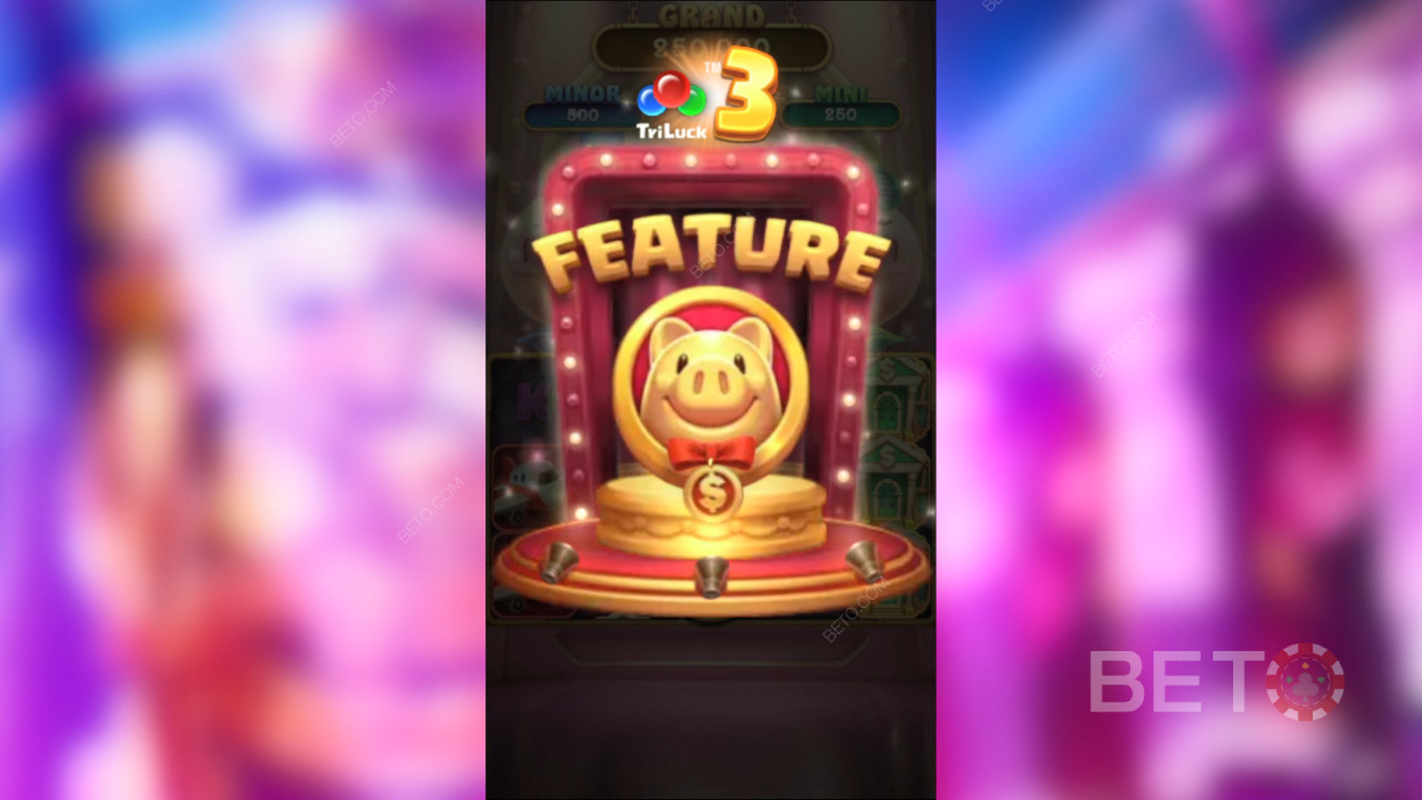 Vysvetlenie bonusových funkcií v hre 3 Lucky Piggy by TaDa Gaming