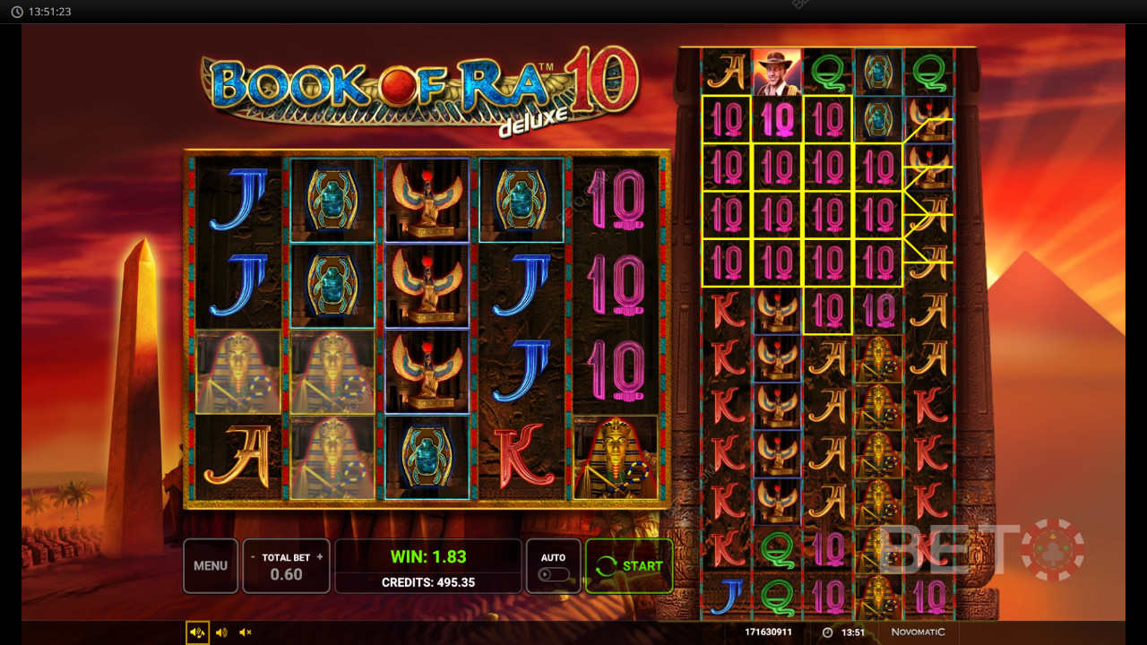 Vyhrajte 1 143x Vašu stávku v automate Book Of Ra Deluxe 10!