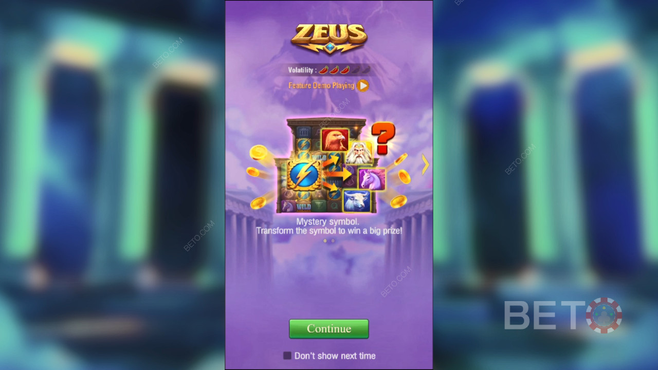 Vysvetlenie bonusových funkcií v hre Zeus by TaDa Gaming