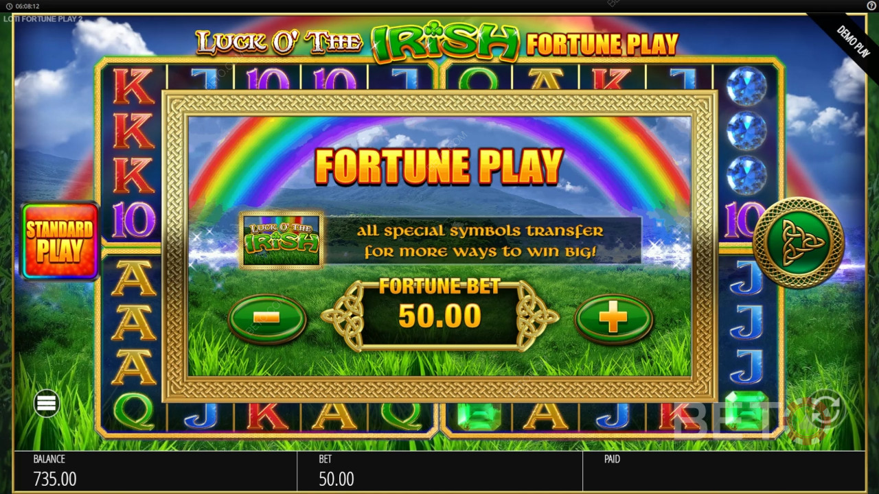 Vysvetlenie bonusových funkcií v hre Luck O The Irish Fortune Spins 2 od Blueprint
