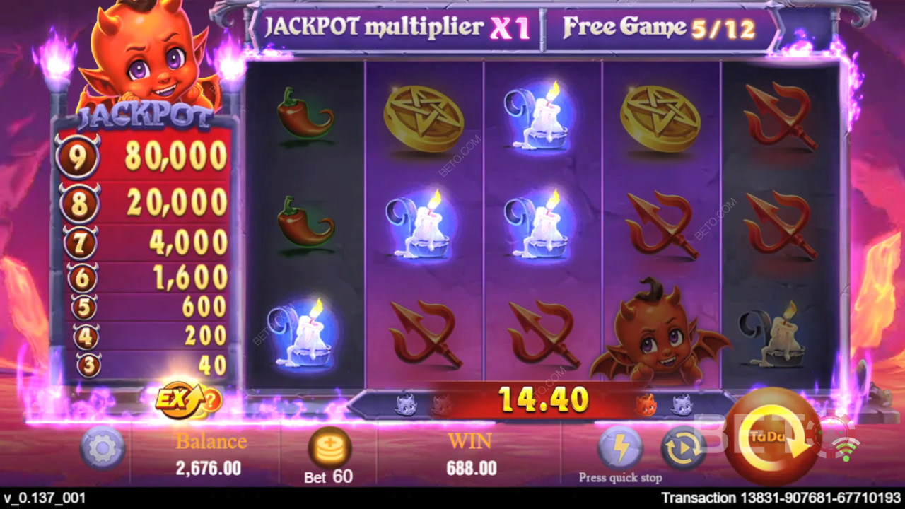 Vyhrajte 10 000x svoju stávku v online automate Devil Fire!