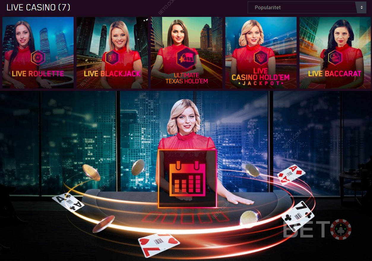 Hrajte hry so živým krupiérom v kasíne Maria Casino. Hry naživo online sú budúcnosťou.