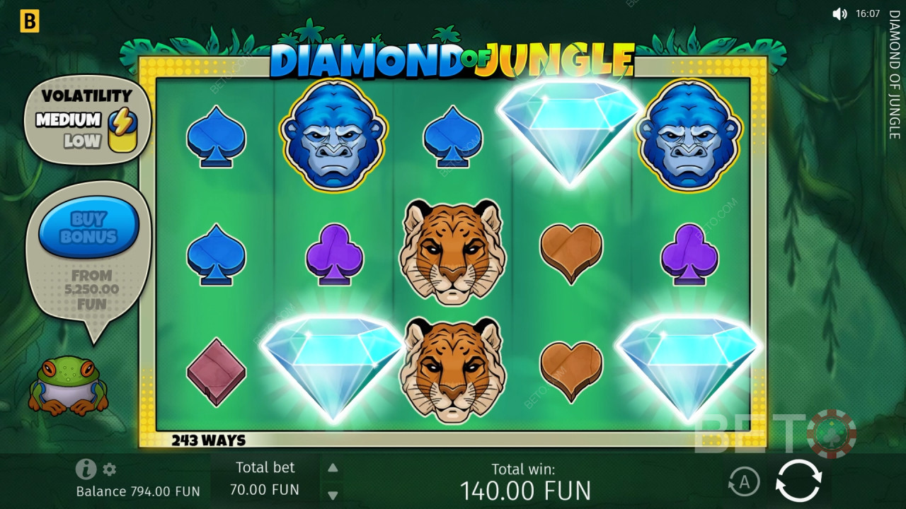 Diamond Of Jungle Recenzia od BETO Slots