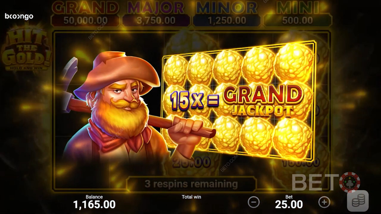 Počas kola bonusovej hry môžu hráči získať 4 rôzne jackpotové výhry.