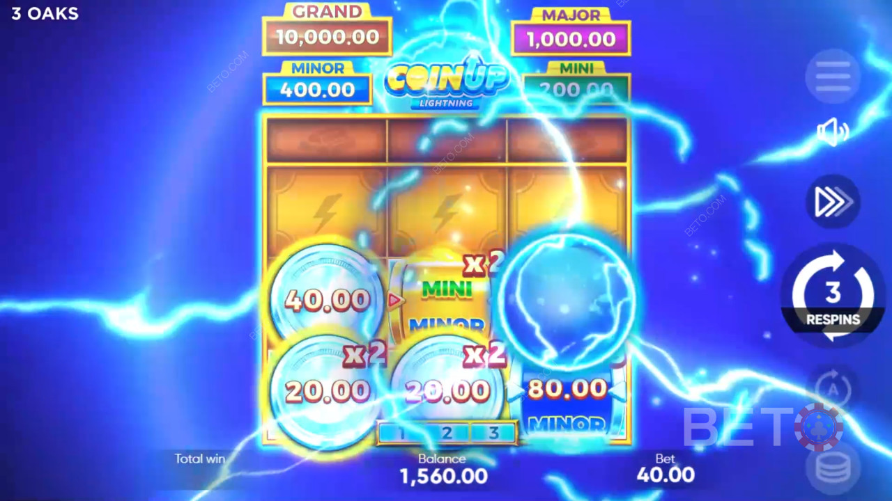 Ako hrať hru Coin Up od spoločnosti 3 Oaks Gaming: Blesk.
