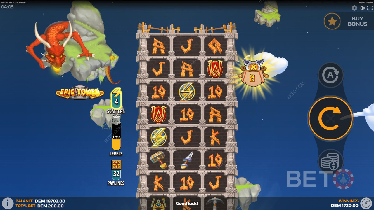 Epic Tower Recenzia od BETO Slots