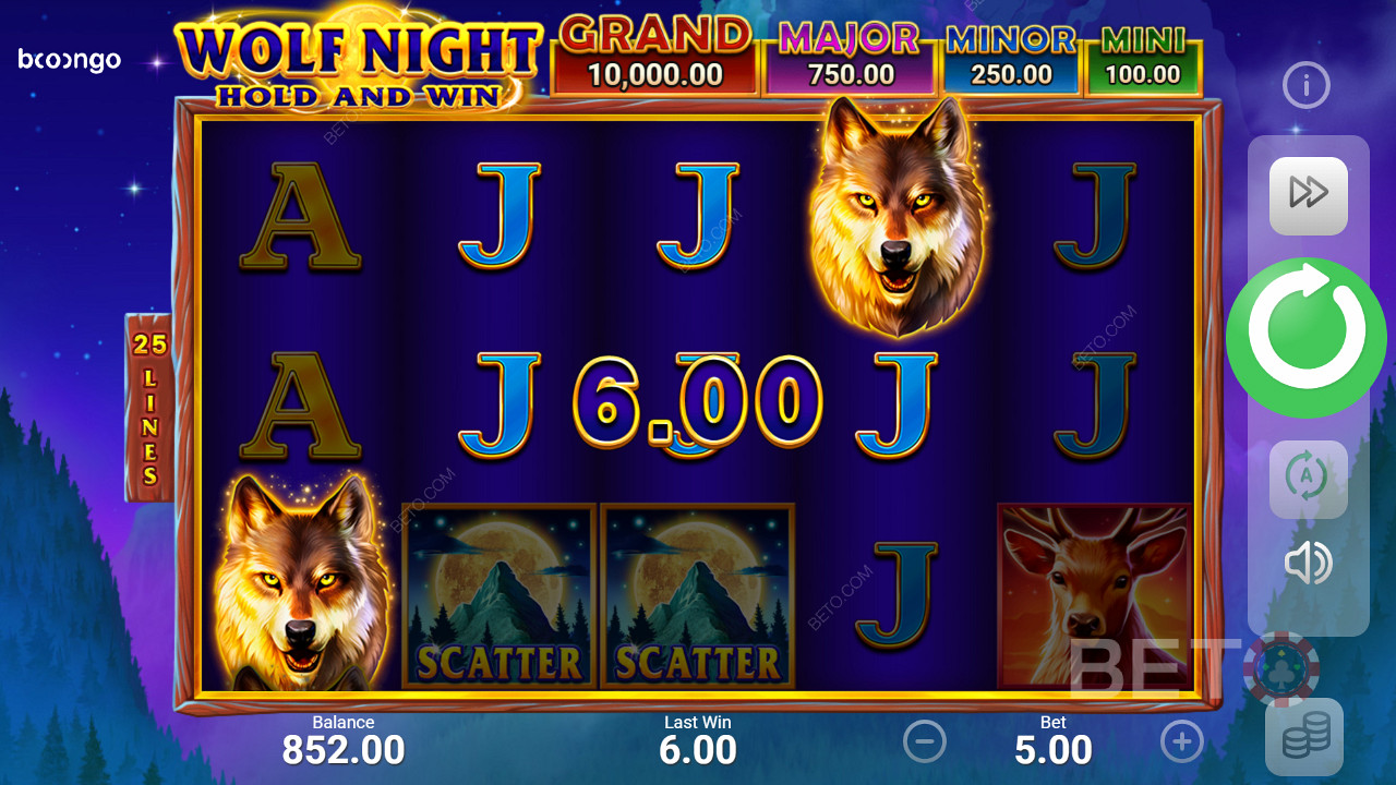 Písmená abecedy sú symboly s nízkou výplatou v hre Wolf Night.
