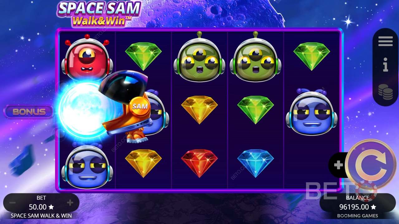Space Sam Walk and Win Review by BETO Slots