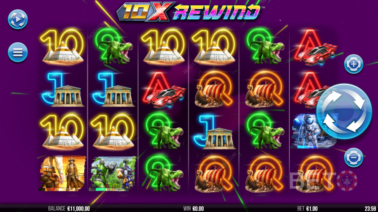 Neónové vizuály v hre 10x Rewind vyzerajú lákavo