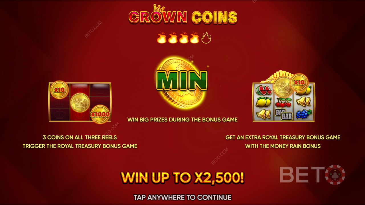 Vysvetlenie bonusových funkcií v hre Crown Coins od Endorphina