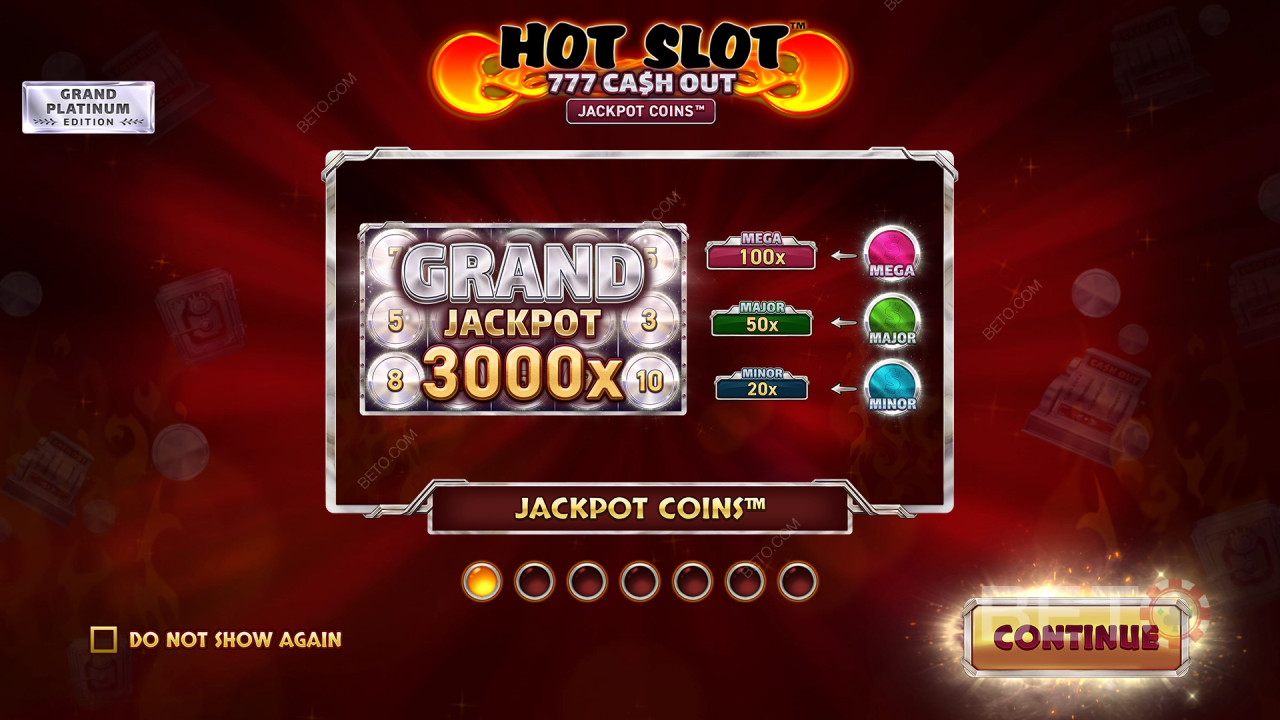 Vysvetlenie bonusových funkcií v hre Hot Slot: 777 Cash Out Grand Platinum Edition od Wazdan