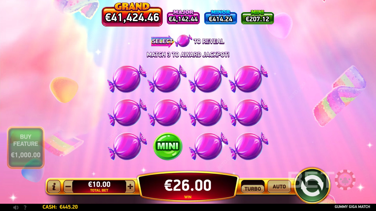 Vysvetlenie bonusových funkcií v hre Gummy Giga Match od RubyPlay