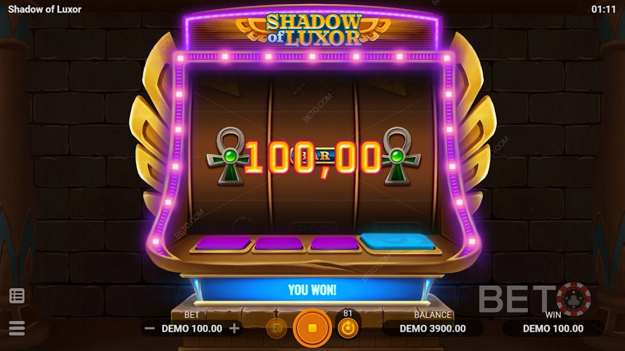Hrať Shadow of Luxor hra s starovekých bohatstvo vám môže dať niektoré šťavnaté výplaty