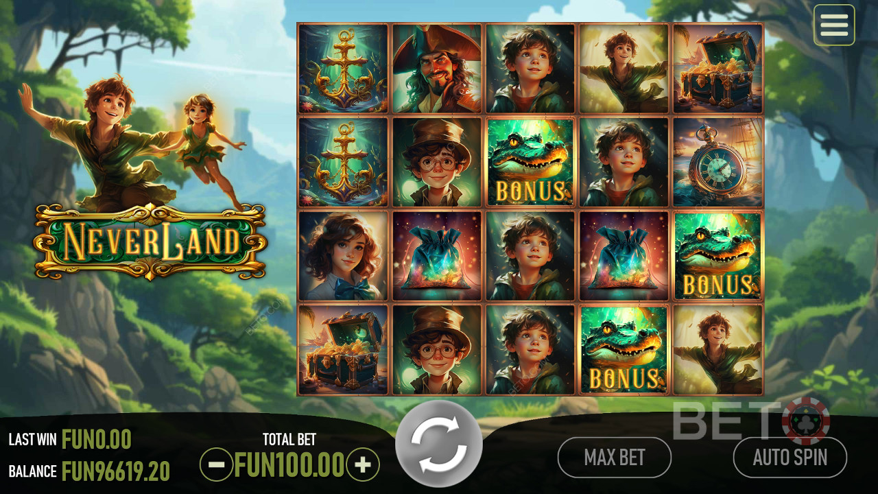 Neverland Recenzia od BETO Slots